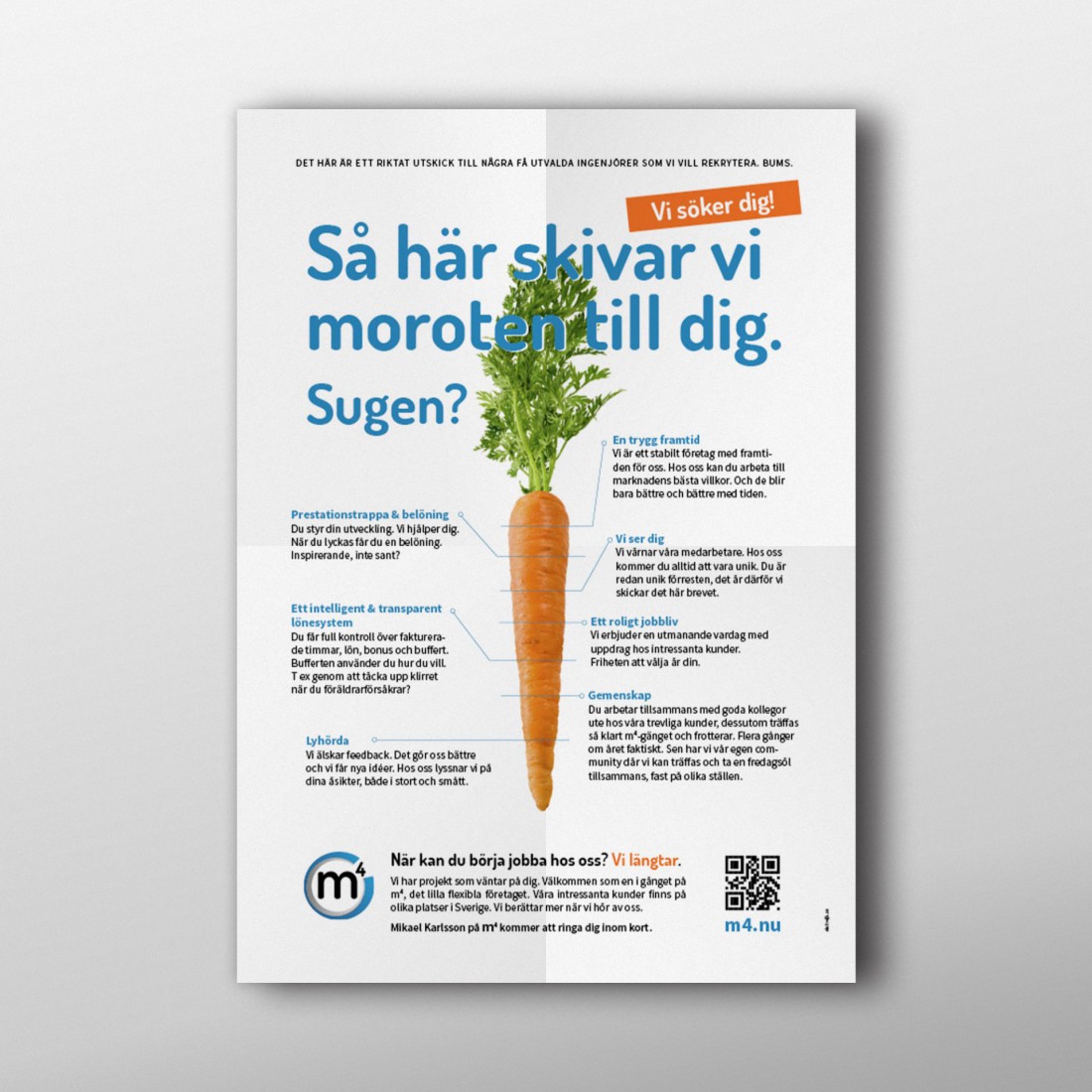 Annons för M4
